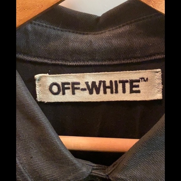 Off white jean button up